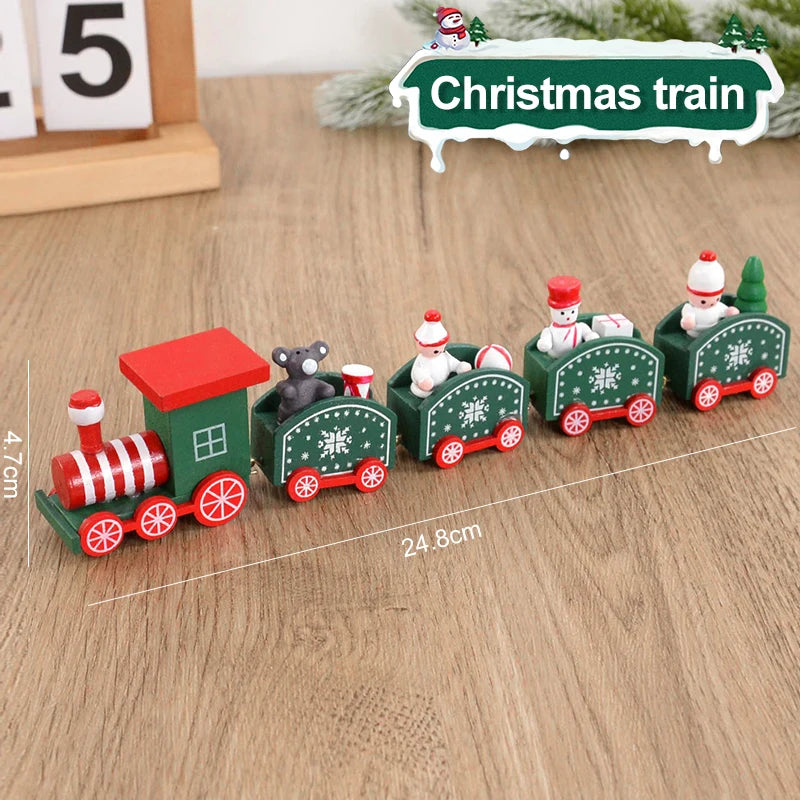 Train en Bois de Noël - Magie festive pour enfants
