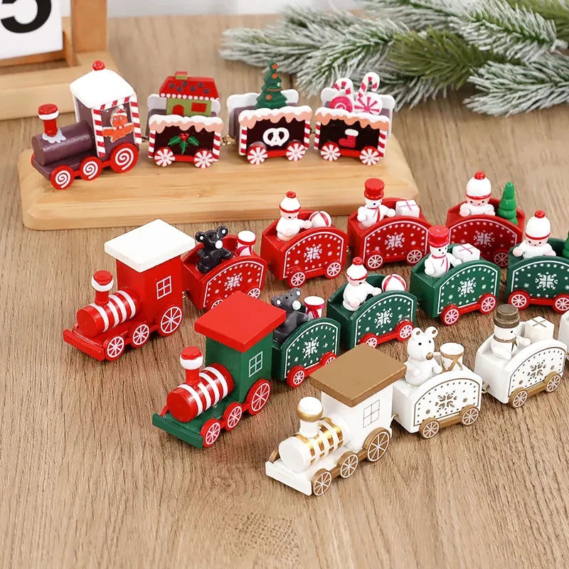 Train en Bois de Noël - Magie festive pour enfants