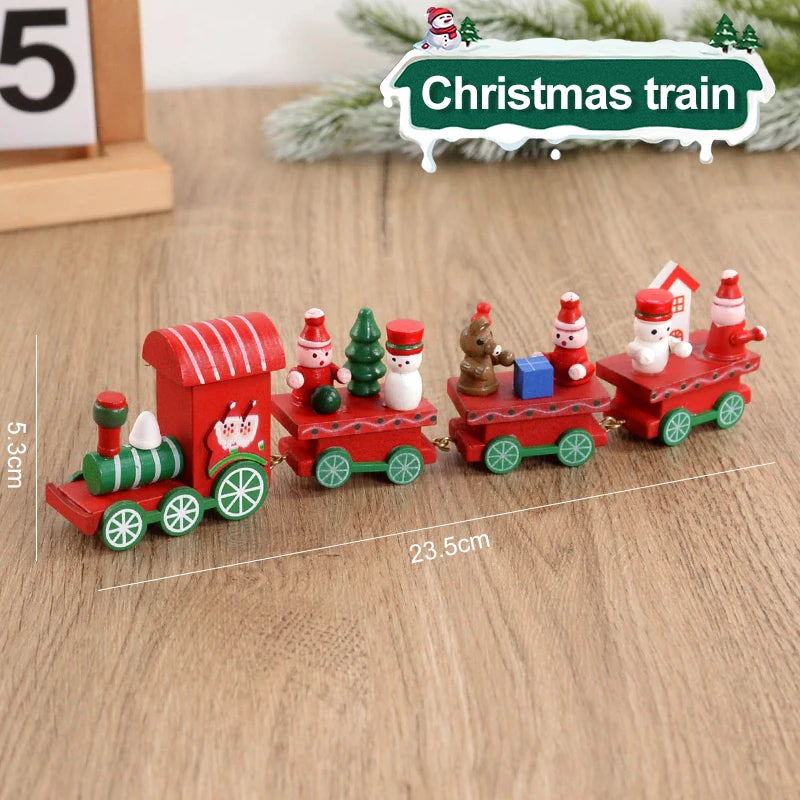 Train en Bois de Noël - Magie festive pour enfants