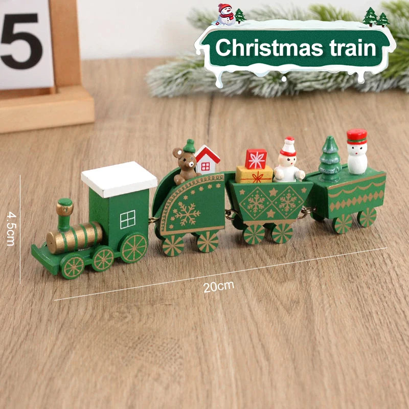 Train en Bois de Noël - Magie festive pour enfants