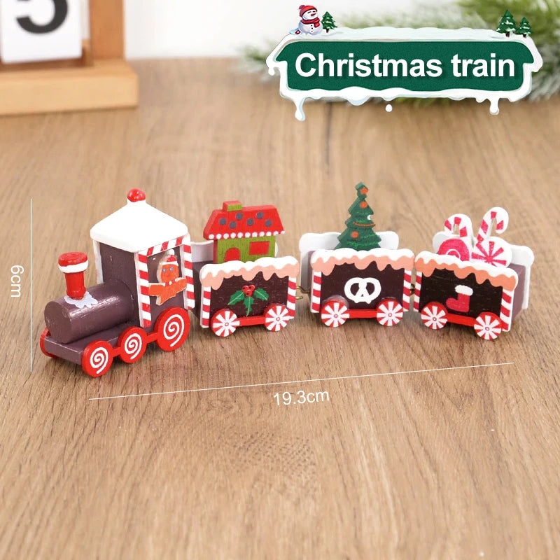 Train en Bois de Noël - Magie festive pour enfants