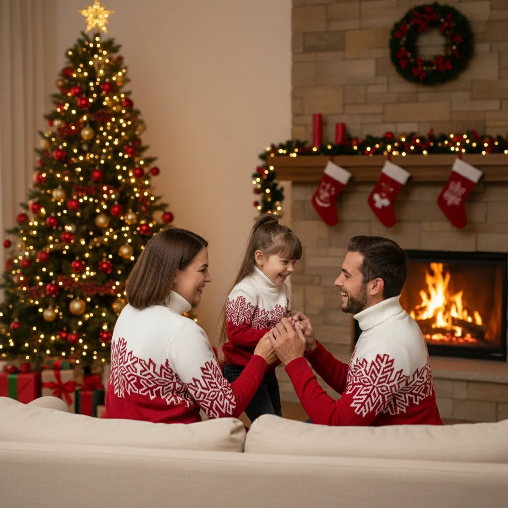 Pulls de Noël Coordonnés - Parfaits pour vos photos!